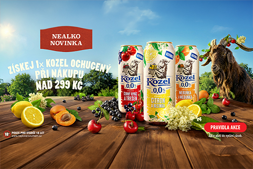Kozel 0,0% k nákupu jako dárek